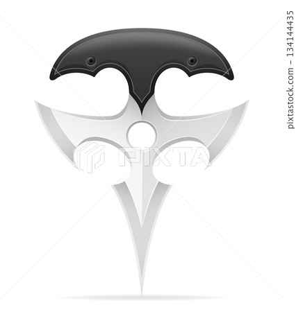 unusual original knife is a melee weapon vector illustration 134144435