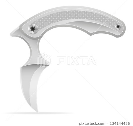unusual original knife is a melee weapon vector illustration 134144436