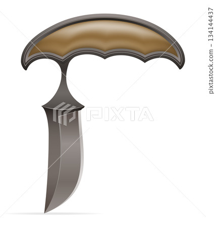 unusual original knife is a melee weapon vector illustration 134144437