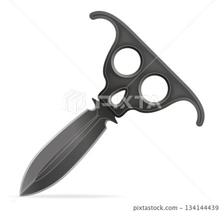 unusual original knife is a melee weapon vector illustration 134144439