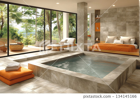 Modern living room interior with elegant minimalist design. Modern living room interior with elegant minimalist design. 134145166