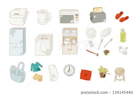 Daily necessities icon set 134145440