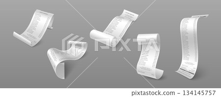 Long paper receipt mockups 134145757