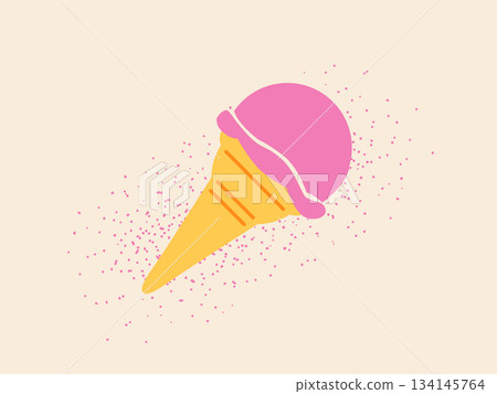 Ice cream illustration 134145764