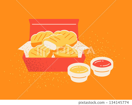 雞塊和沾醬 雞塊和沾醬 134145774