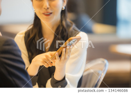 Couple in a hotel restaurant Couple in a hotel restaurant 134146086