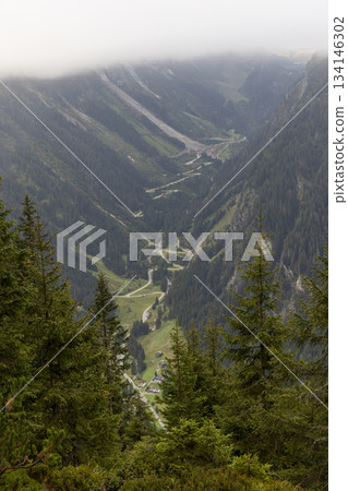 Landslide on Silvretta-Hochalpenstrasse in Gaschurn Montafon Vorarlberg Austria during summer season Landslide on Silvretta-Hochalpenstrasse in Gaschurn Montafon Vorarlberg Austria during summer season 134146302
