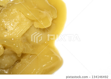 Rendered animal fat tallow lard melting chicken close up 134146492
