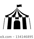 Simple circus tent icon 134146895