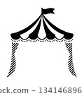 Simple circus tent icon 134146896