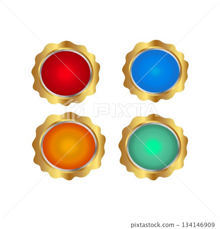 Shiny Gold Award Emblems Set blank medal Emtpy Badge Medal for Best Performance And Top Prize Shiny Gold Award Emblems Set blank medal Emtpy Badge Medal for Best Performance And Top Prize 134146909