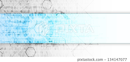 Technological concept with the use of technical elements. Numbers and technological circles. Technological concept with the use of technical elements. Numbers and technological circles. 134147077