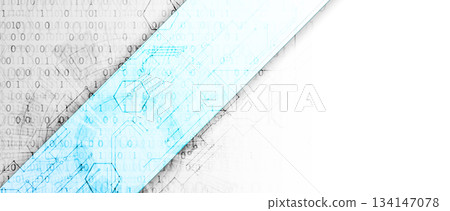 Technological concept with the use of technical elements. Numbers and technological circles. Technological concept with the use of technical elements. Numbers and technological circles. 134147078