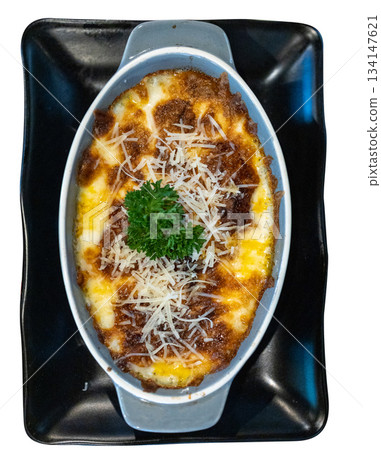 Top view of Lasagna, focus selective Top view of Lasagna, focus selective 134147621