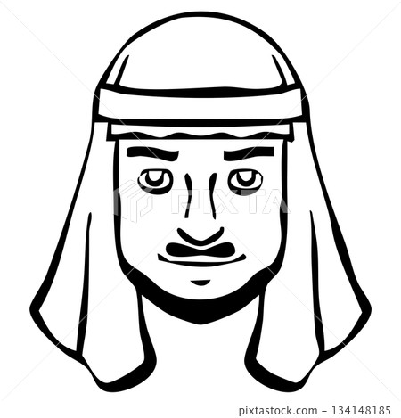 [線畫] 圖示_人物、男性、外國人、國籍 134148185