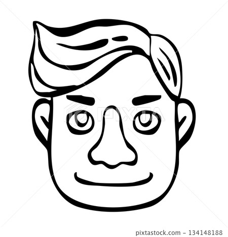 [線畫] 圖示_人物、男性、外國人、國籍 134148188