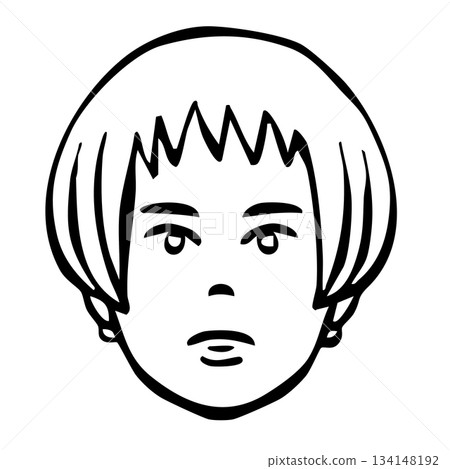 [線條畫] 圖示_人物、女性、外國人、國籍 134148192