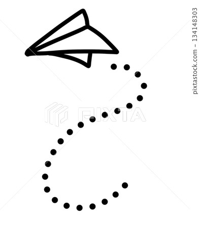 Simple paper plane icon Simple paper plane icon 134148303