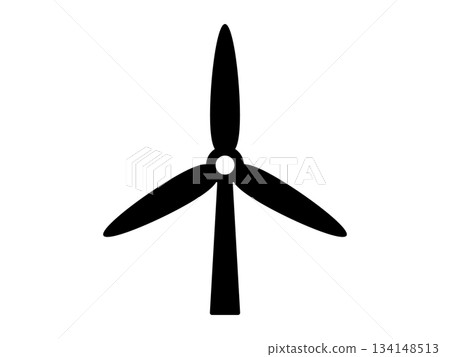 Wind power generation icon monotone Wind power generation icon monotone 134148513