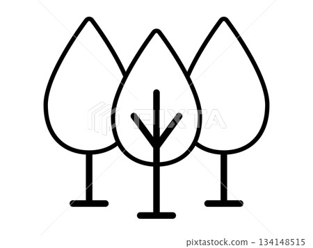 森林圖示單色 森林圖示單色 134148515