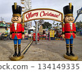 Nutcrackers gate at the end-of-year funfair 134149335