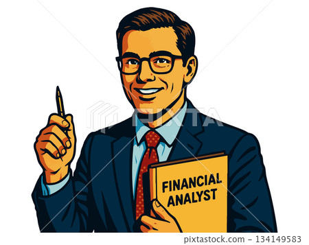 Smiling Financial Analyst vector illustration Smiling Financial Analyst vector illustration 134149583