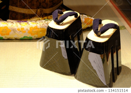 High geta sandals worn by courtesans in the Edo period 134151514