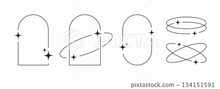 frame, vector, square 134151591