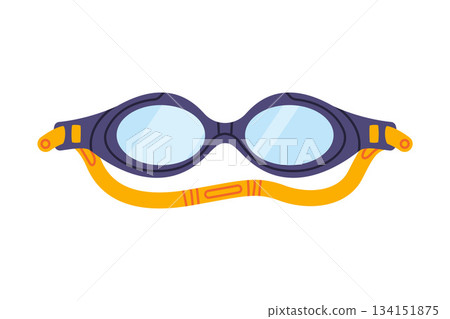 Swimming Mask and Goggles for Diving Underwater Vector Illustration Swimming Mask and Goggles for Diving Underwater Vector Illustration 134151875