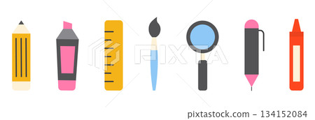 set, icon, school 134152084