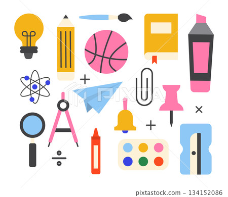 set, icon, school 134152086