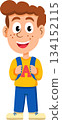 Student boy cartoon character, professions, job occupations, and specializations. 134152115
