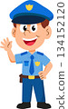 Police officer men cartoon character, professions, job occupations, and specializations. 134152120
