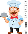 Chef cook cartoon character, professions, job occupations, and specializations. 134152123