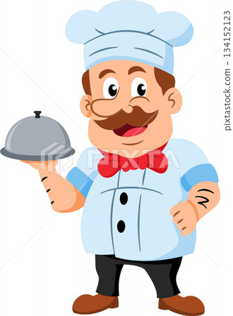Chef cook cartoon character, professions, job occupations, and specializations. 134152123