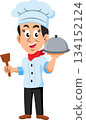 Chef cook women cartoon character, professions, job occupations, and specializations. 134152124