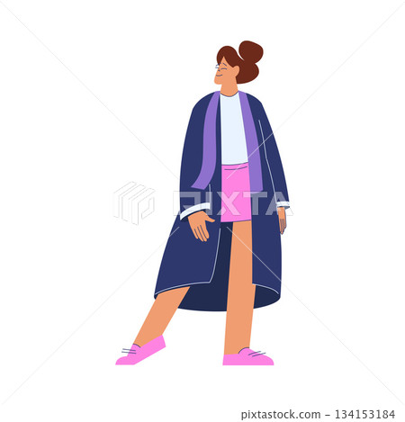 Woman Student Character in Graduation Gown and Hat Enjoy with Diploma Ceremony Vector Illustration Woman Student Character in Graduation Gown and Hat Enjoy with Diploma Ceremony Vector Illustration 134153184