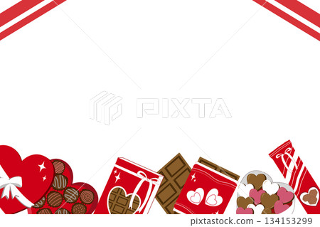 Romantic Chocolate and Candy Frame Border, valentine background Romantic Chocolate and Candy Frame Border, valentine background 134153299