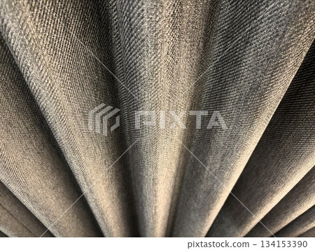 Beautiful texture of gray curtain drapes 134153390
