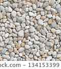Seamless white and beige pebbles texture 134153399