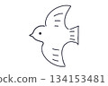 Cute bird line drawing illustration style design Cute bird line drawing illustration style design 134153481