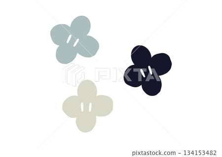 Simple flower illustration in Scandinavian style 134153482