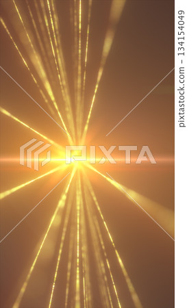Radiant golden light rays bursting from a bright center, symbolizing hope, energy, and cosmic illumination 134154049