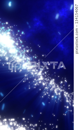Abstract glowing blue light burst with scattered particles and cosmic energy on a dark background Abstract glowing blue light burst with scattered particles and cosmic energy on a dark background 134154067