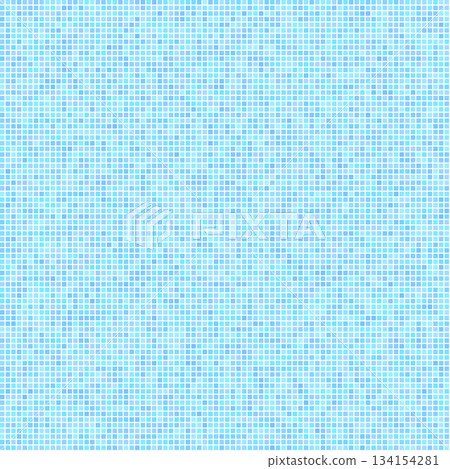 Blue pool tile background. Bathroom textured mosaic. Square decoration ornament. Kitchen wall or floor with pixel grid. Vector swimming pool flat seamless pattern illustration Blue pool tile background. Bathroom textured mosaic. Square decoration ornament. Kitchen wall or floor with pixel grid. Vector swimming pool flat seamless pattern illustration 134154281