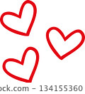 Hand-drawn heart symbol 134155360