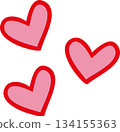 Hand-drawn heart symbol 134155363