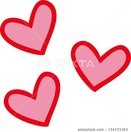 Hand-drawn heart symbol Hand-drawn heart symbol 134155363