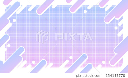 A pop frame with rounded corners and diagonal lines on a light purple grid background, 16:9 134155778