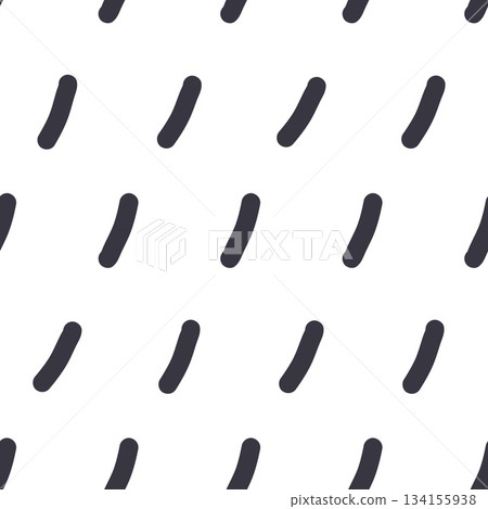 Rain monochrome seamless pattern. Black and white small lines sprinkles background. Simple confetti repeated wallpaper. Short line dash vector surface design. Repeat spots illustration print design 134155938